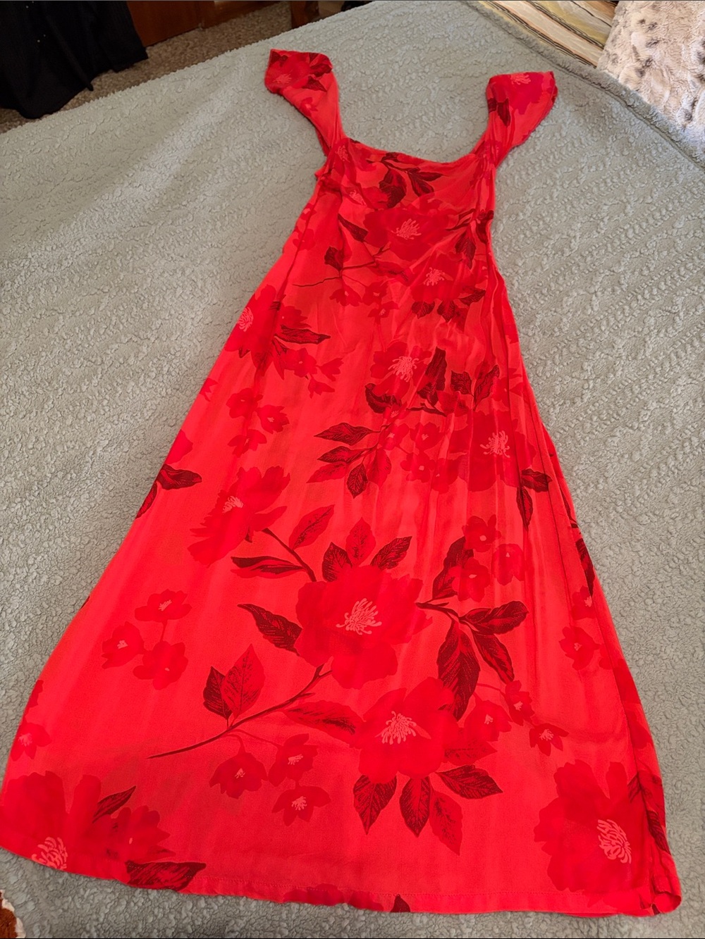 Billabong Red Floral Midi Dress